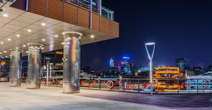 exterior of modern buildings